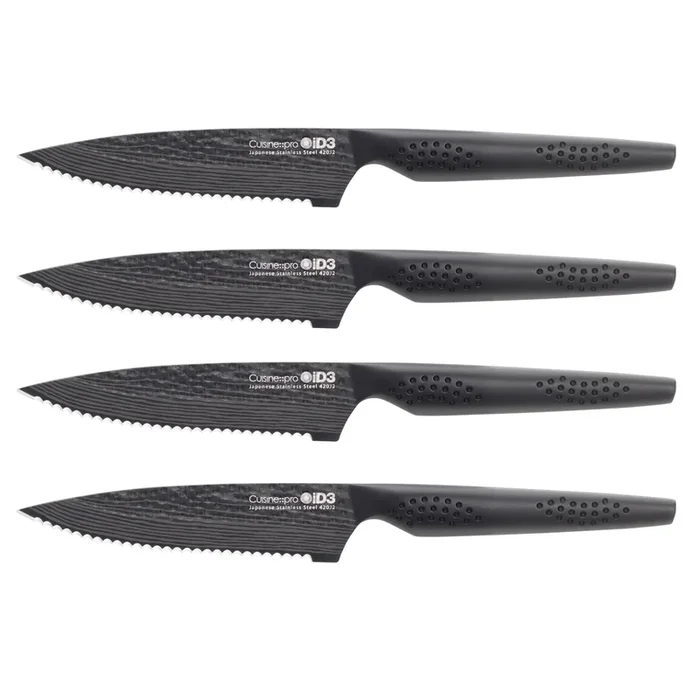 Ensemble de 4 couteaux à steak iD3® BLACK SAMURAI™ – Cuisine::pro®