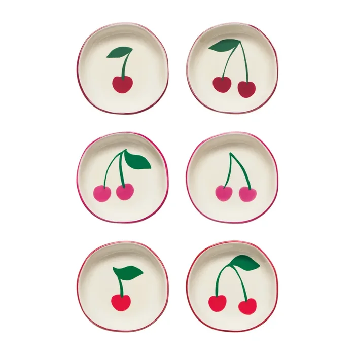 Ensemble de 6 bols en grès Cerises assortis – Danica