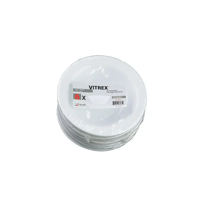 Ensemble de 6 bols Vitrex Blanc 4.75po