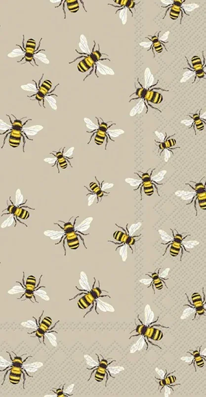 Ensemble de serviettes de table en papier Abeilles
