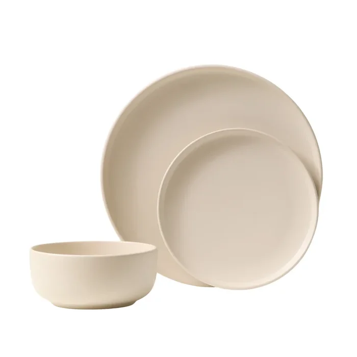 Ensemble de vaisselle Mirage Beige 12 pièces