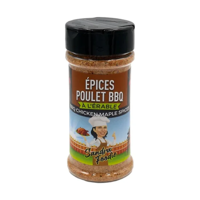 Épices poulet BBQ à l’érable 135g – Sandra Foodie