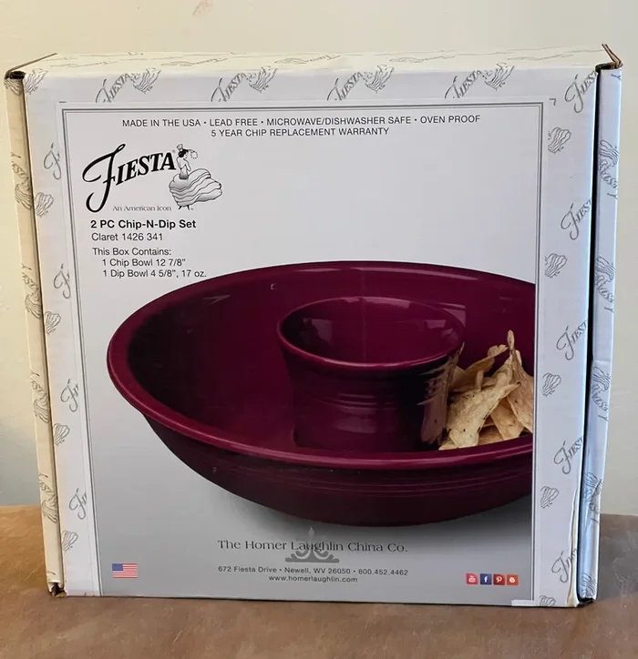 Fiesta 2 PC Chip-N-Dip Claret New