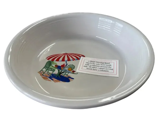Fiesta 2 qt Bowl Sunporch China Specialties 4 Columns on side Only 1 made