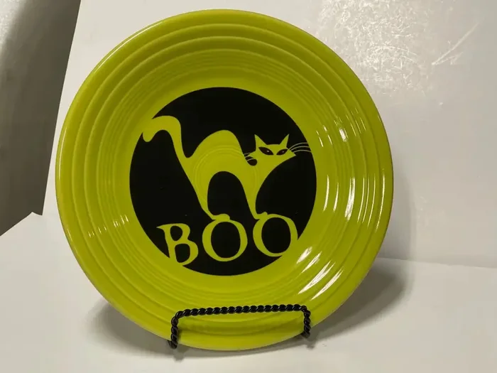 Fiesta Boo Cat Luncheon Plate Halloween RETIRED
