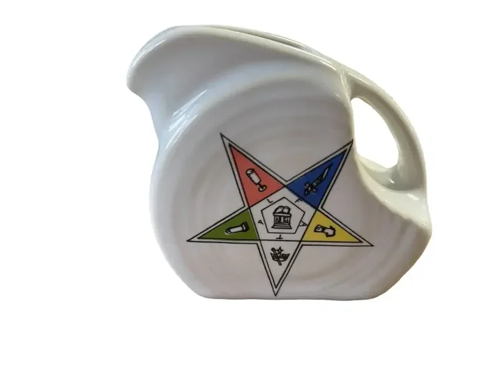 Fiesta China Specialties Eastern Star Masonic Symbol Mini Disk VHTF