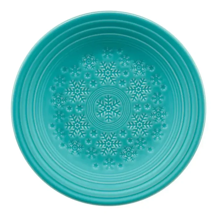 Fiesta Embossed Snowflake Luncheon Turquoise