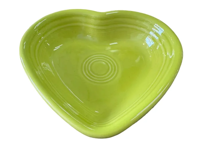 Fiesta Small Heart Bowl Lemongrass
