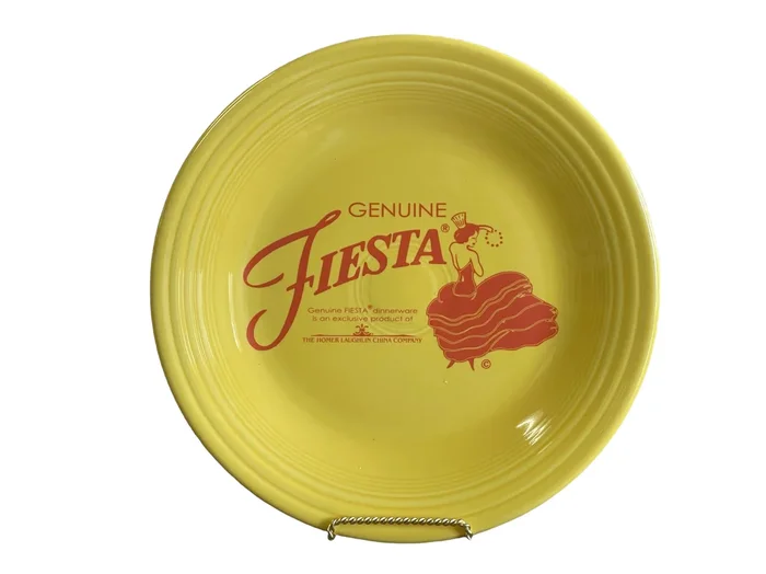 Fiesta Sunflower Advertising Plate Dancing Lady