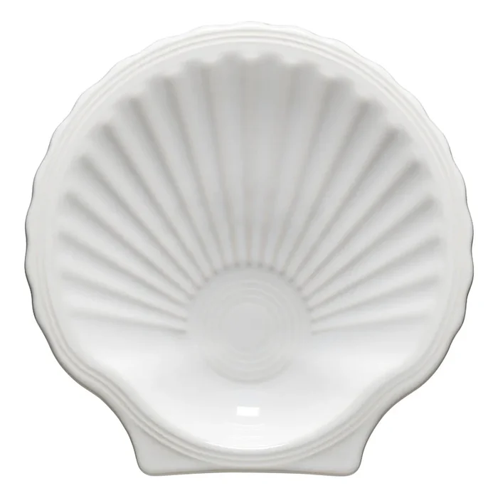 Fiesta Ware White SHELL PLATE 8″