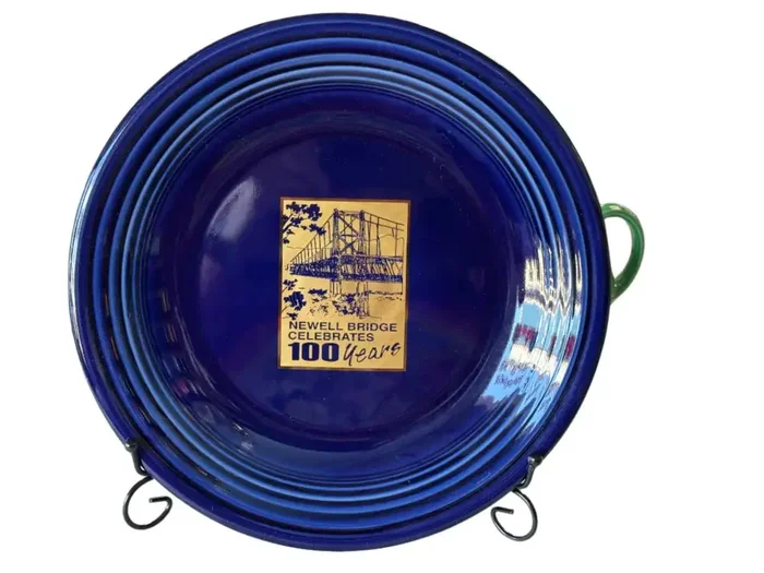 Fiestaware Cobalt Blue HLCCA Newell Bridge Centennial 2005 12” Chop Plate (RARE)