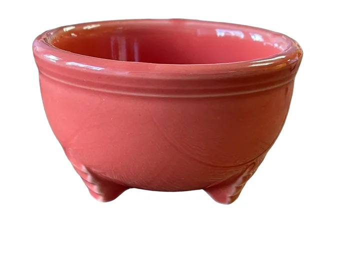 Fiestaware Persimmon Tripod Bowl Fiesta Orange Retired Footed Small Bowl