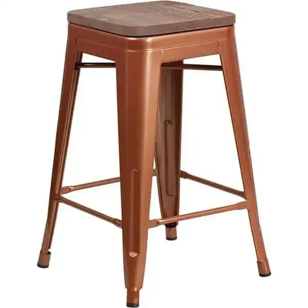 Flash Furniture ET-BT3503-24-POC-WD-GG Bar Stool