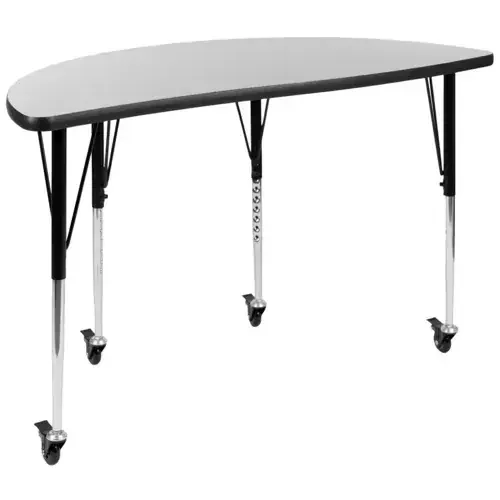 Flash Furniture XU-A48-HCIRC-GY-T-A-CAS-GG Activity Table
