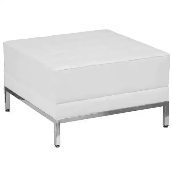 Flash Furniture ZB-IMAG-OTTOMAN-WH-GG Hercules Imagination Series Ottoman
