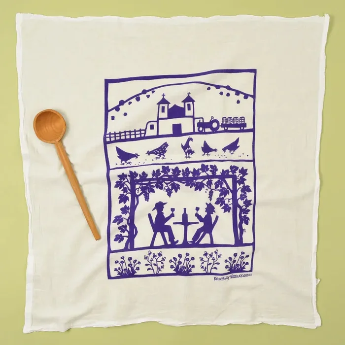 Flour Sack Towel: Vineyard, Purple