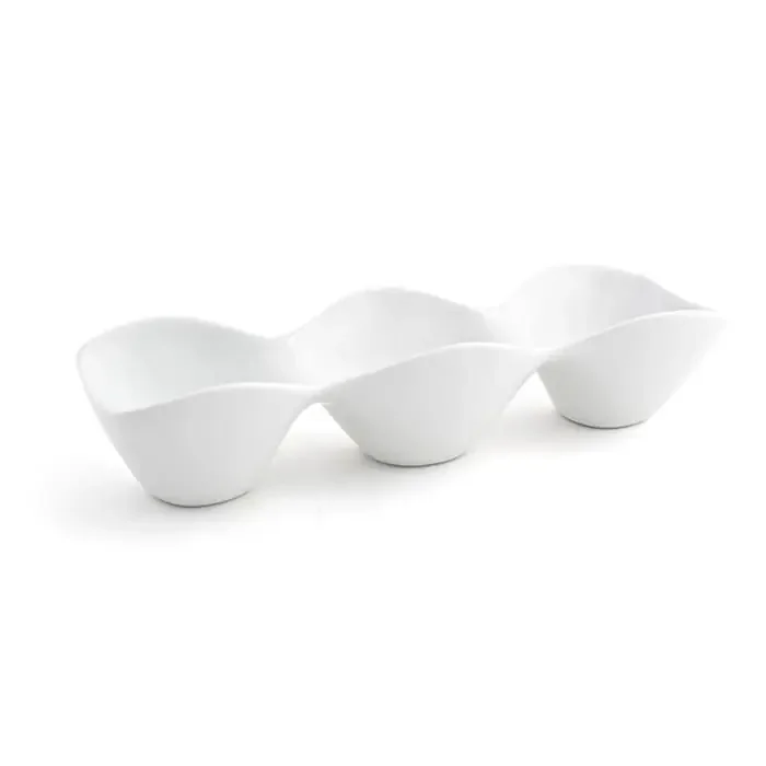 FOH BBO021WHP22 White 3-Section Pod Server – 6 / CS