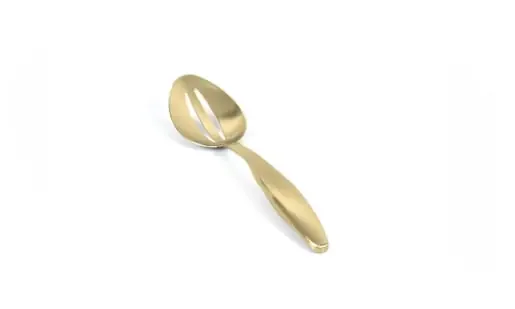FOH BUT037GOS23 10.25″ Brushed Stainless Slotted Spoon – Matte Brass