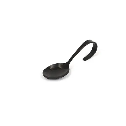 FOH FSM001BKS23 4.75″ Brushed Stainless Bent Sampler™ Spoon – Matte Black
