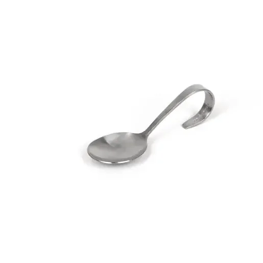 FOH FSM001BSS23 4.75″ Brushed Stainless Bent Sampler™ Spoon – Silver
