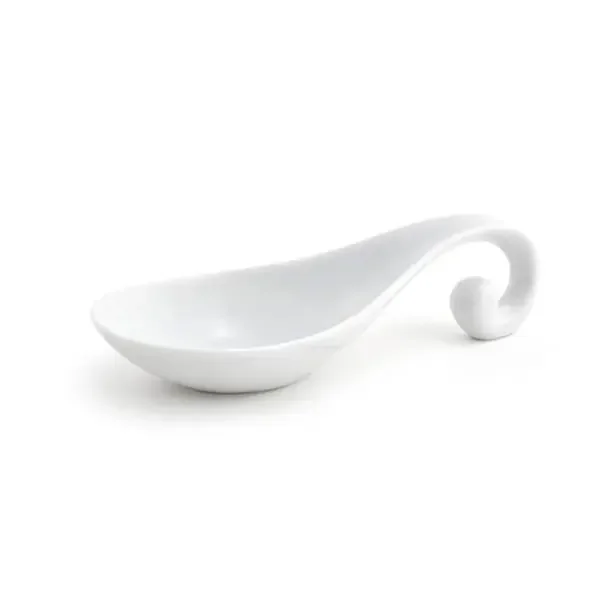 FOH FSP008WHP23 Swirl Porcelain 4.5″ Spoon – 12 / CS