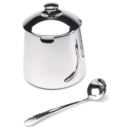 Frieling 0106 Mirror Finish 10 Ounce Sugar Bowl with Spoon