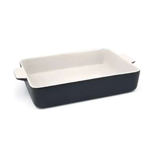 Front of the House BBO038BKC28 15″ x 10″ Kiln® Ovenware Dish, 120 oz, Black