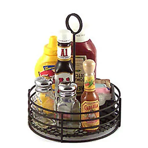 G.E.T. 4-31850 Black Iron 7.5″ Round Table Caddy