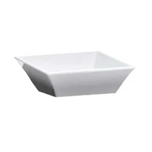 G.E.T. ML-247-W Siciliano White Melamine 2.5 Qt. Square Bowl