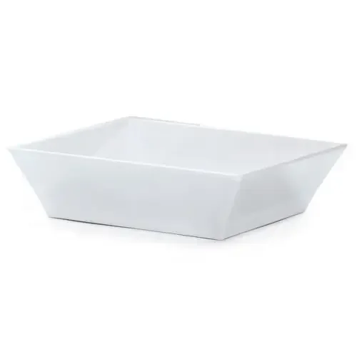 G.E.T. ML-248-W Siciliano White Melamine 5.7 Qt. Square Bowl – 3 / CS