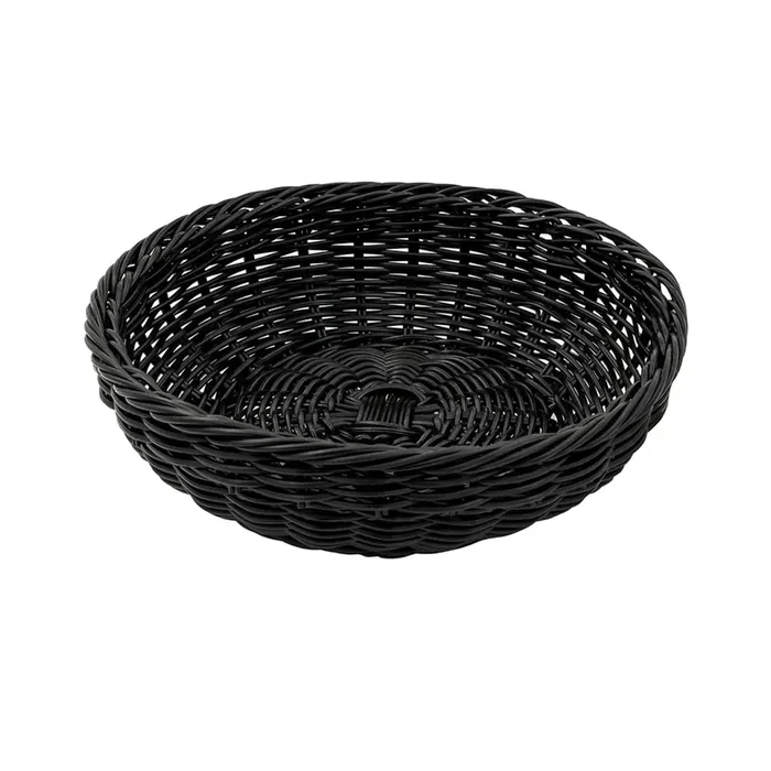 G.E.T. WB-1512-BK Black Polyweave 11.5″Dia x 3.5″H Basket