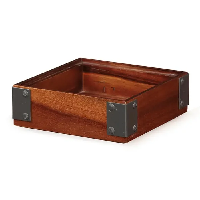 G.E.T. WB-662WD-W Urban Renewal Stackable 6 x 6 x 2″ Wood Display Box