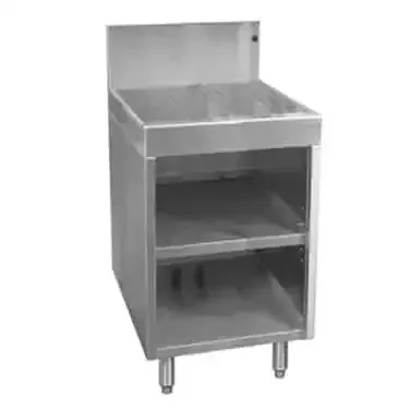 Glastender DBCA-42-LD Underbar Drainboard, Freestanding with 7″H Backsplash Open Front Base Adjustable Bottom & Intermediate Shelf – 42″W x 19″D