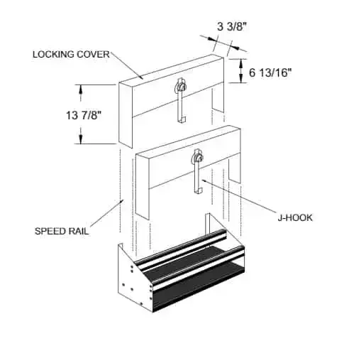 Glastender DSRC-29 Speed Rail Locking Cover