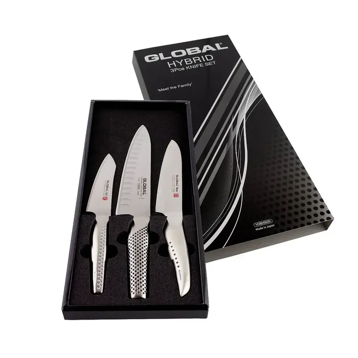 Global 3-Piece Kazoku HYBRID Knife Set
