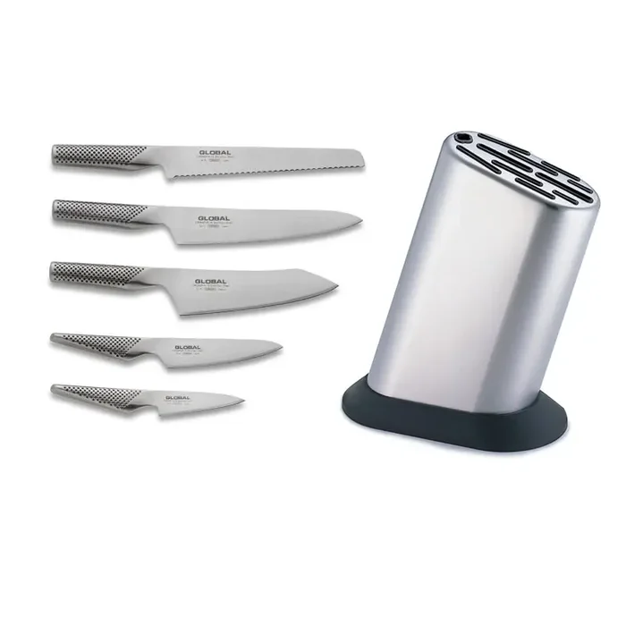 Global G-835/WS – 6 Pc. Knife Block Set