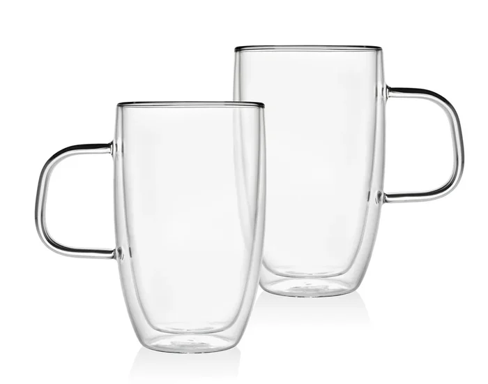Godinger Double walled Handled 15oz Mug Pair