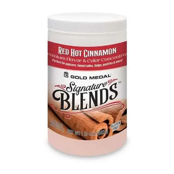 GOLD MEDAL POPCORN FLAVOR, 20 OZ, RED HOT CINNAMON, CANDY GLAZE