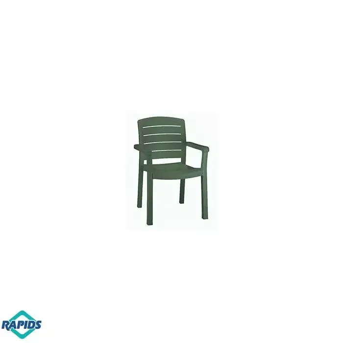 Grosfillex Acadia Classic Stacking Armchair, Amazon Green