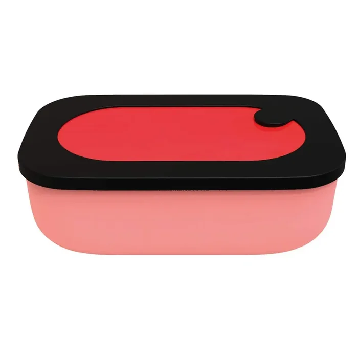 GUZZINI LUNCH BOX WITH CASE RED 2,76X7,87X7,87 INCHES.