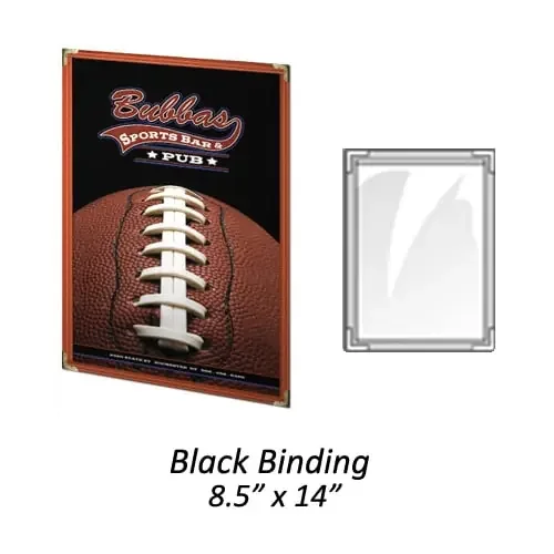 H Risch TES 8.5X14 04 Clear 8.5″ x 14″ Two Sided Menu Cover