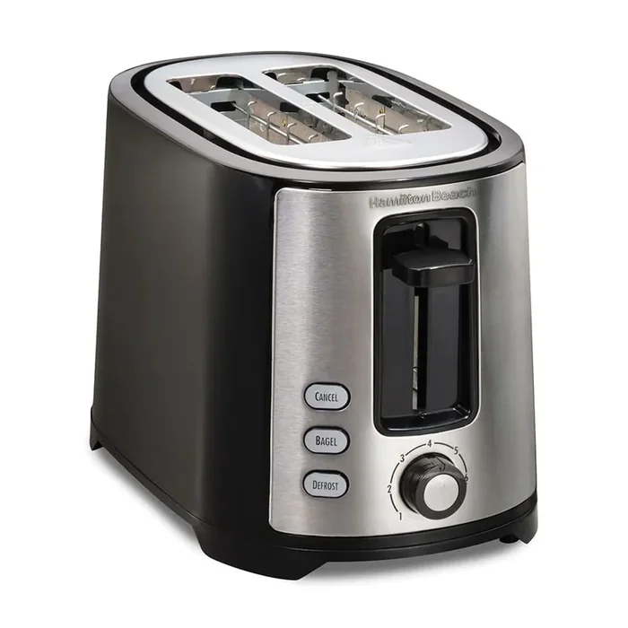 Hamilton Beach 22633G Black 2-Slice Wide Slot Toaster