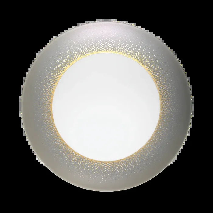 Haviland Souffle d’Or Large Dinner Plate in Eclipse Grey