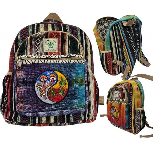 Hemp Mush Leaf Backpack 12″