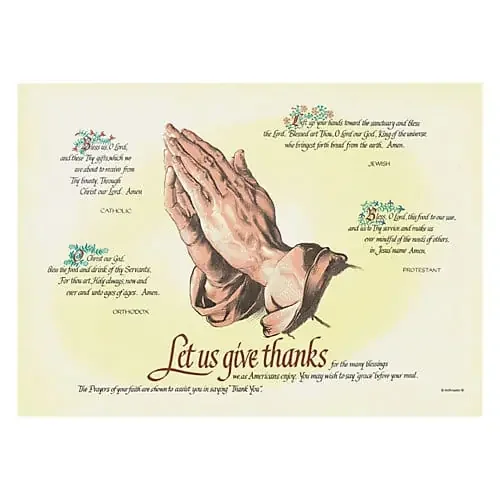 Hoffmaster 702023 Four Faiths Placemat – 1000 / CS