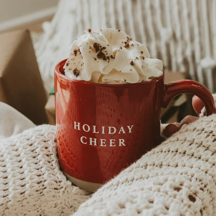 Holiday Cheer Stoneware Coffee Mug – Christmas Decor