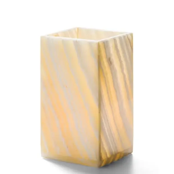 Hollowick 8208EA Luxor Alabaster 3.4″”H Tealight Lamp