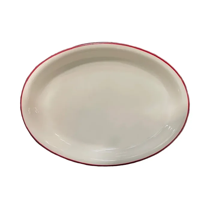 Homer Laughlin HL10689052 Lydia Scarlet 16.25 x 11.8 Platter – 6 / CS