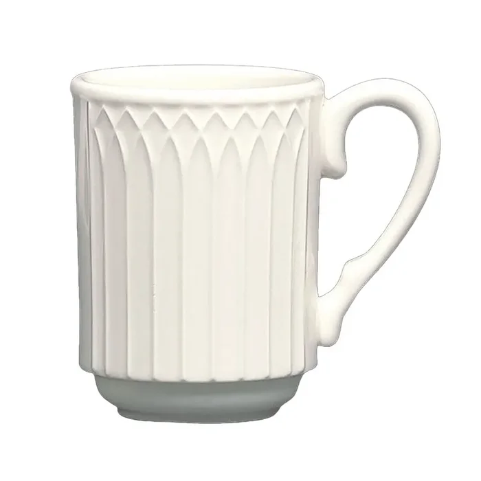 Homer Laughlin HL3657000 Gothic 8 Ounce White Stack Mug – 36 / CS