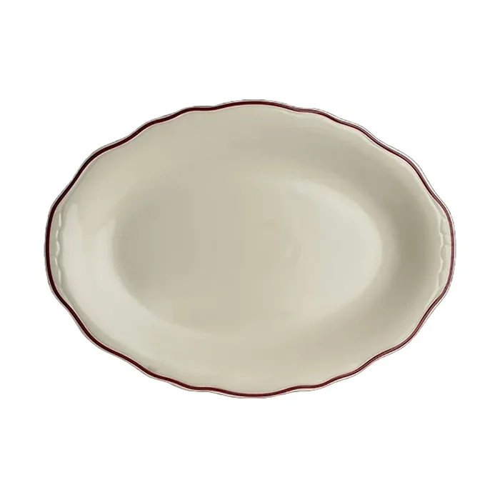 Homer Laughlin HL5260866 Maroon Styleline 11.75 x 8″ Platter – 12 / CS